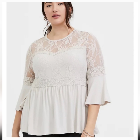 torrid Tops - 🎉 Host Pick 🎉 Torrid Lace Bodice Bell Sleeved Top